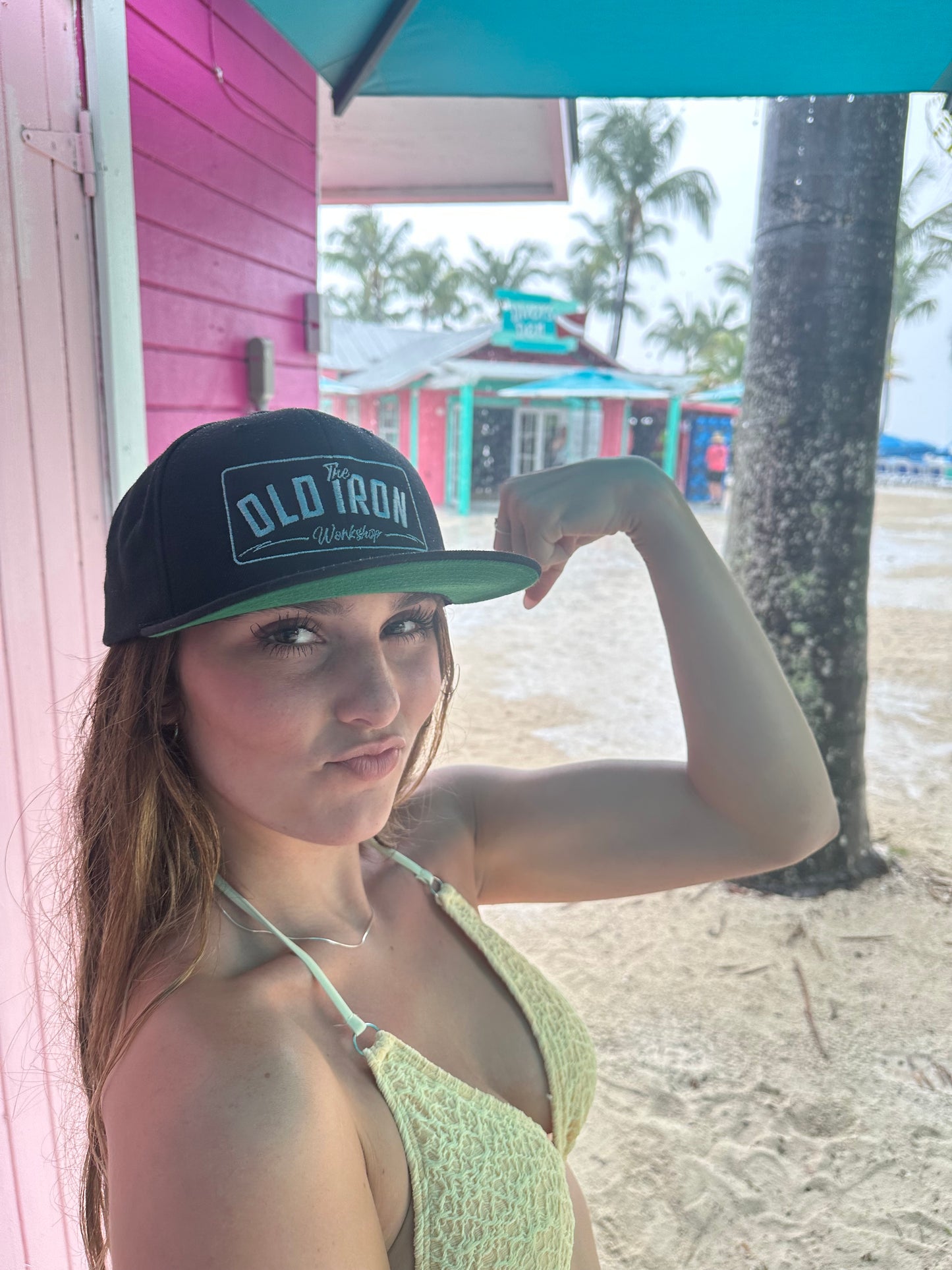 Snapback Hat to keep the sun off of the melon in Black/Maroon